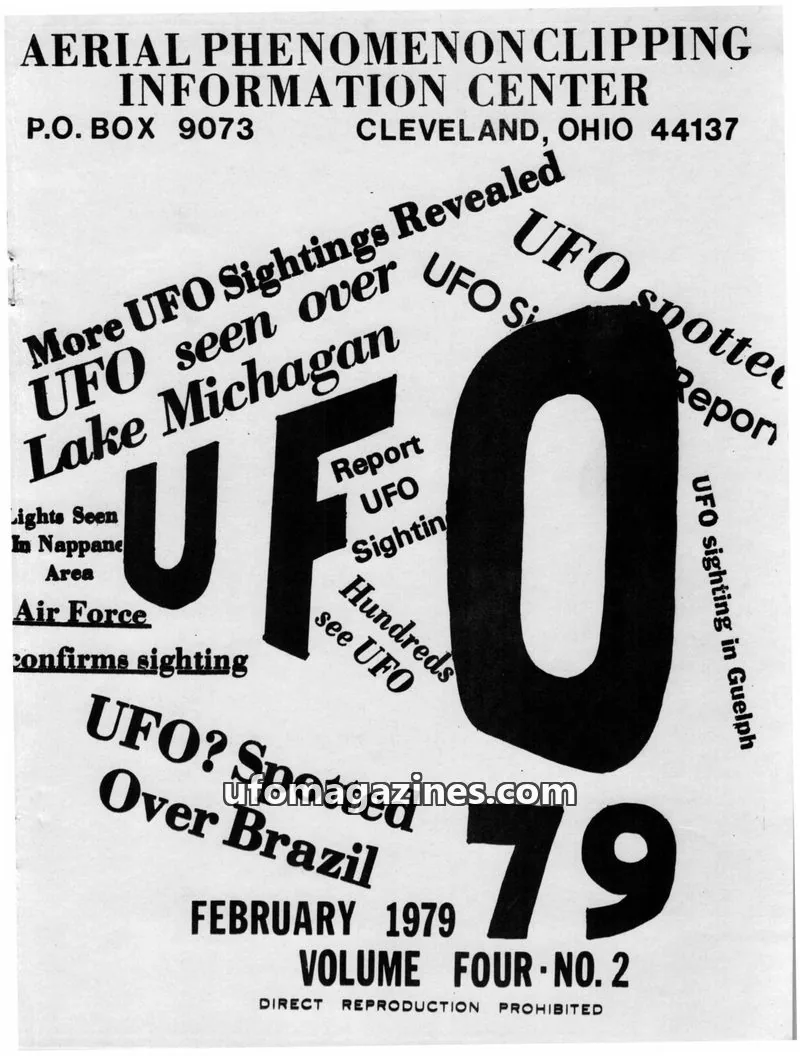 Cover of APCIC clipping service issue VOLUME FOUR-NO. 2: AERIAL PHENOMENON CLIPPING INFORMATION CENTER