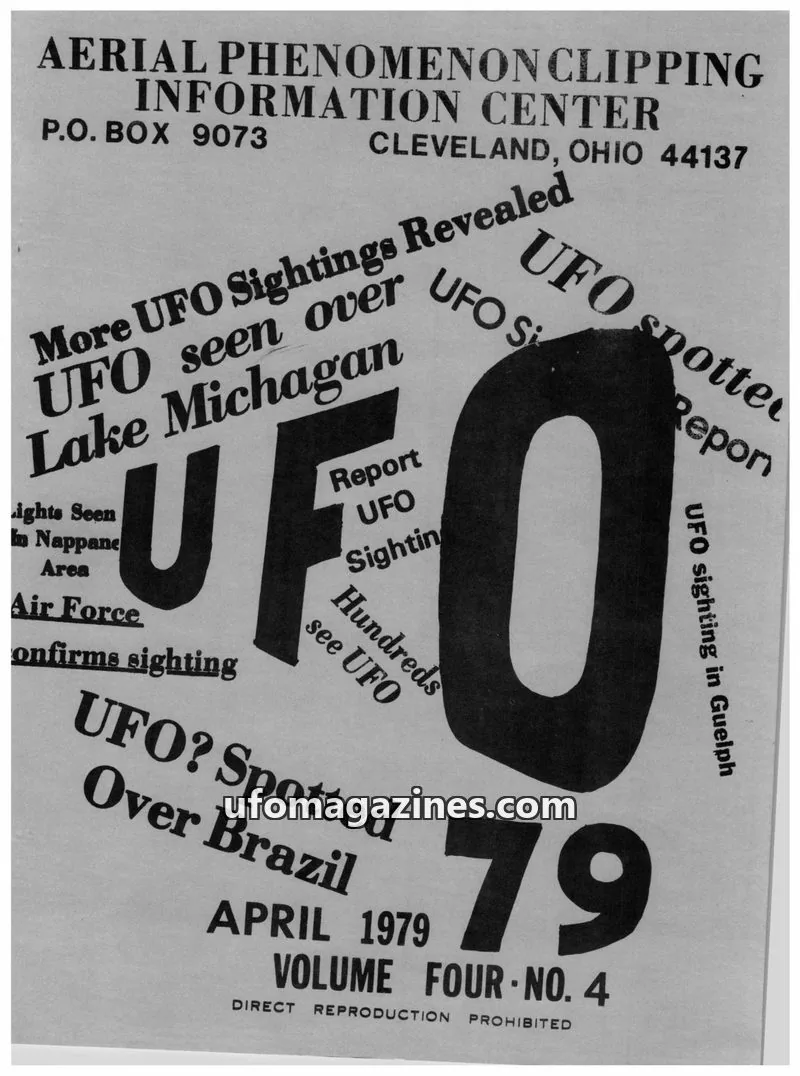 Cover of APCIC clipping service issue FOUR NO. 4: AERIAL PHENOMENON CLIPPING INFORMATION CENTER