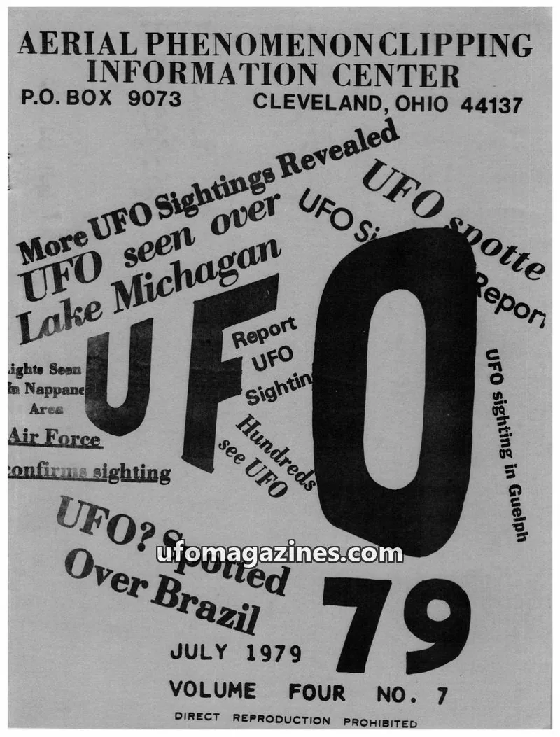 Cover of APCIC clipping service issue NO. 7: AERIAL PHENOMENON CLIPPING INFORMATION CENTER