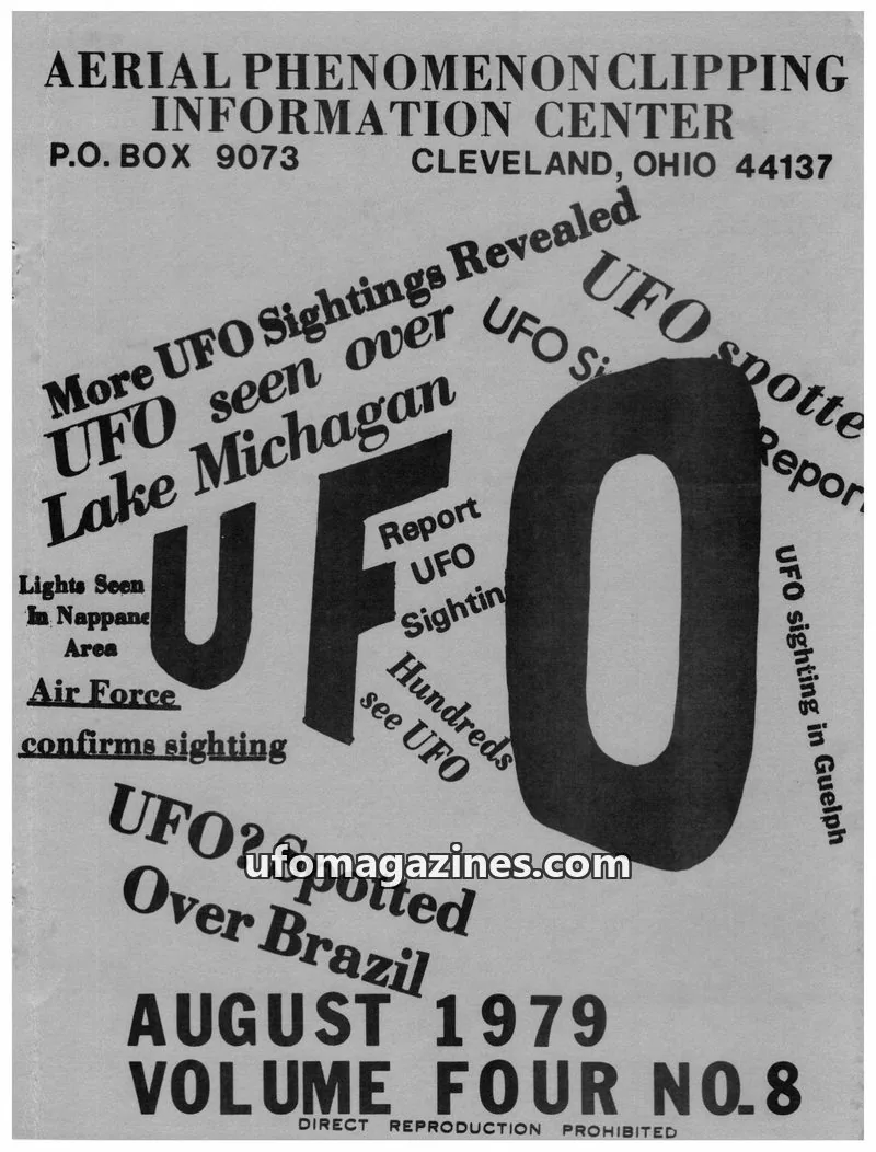 Cover of APCIC clipping service issue NO.8: AERIAL PHENOMENON CLIPPING INFORMATION CENTER