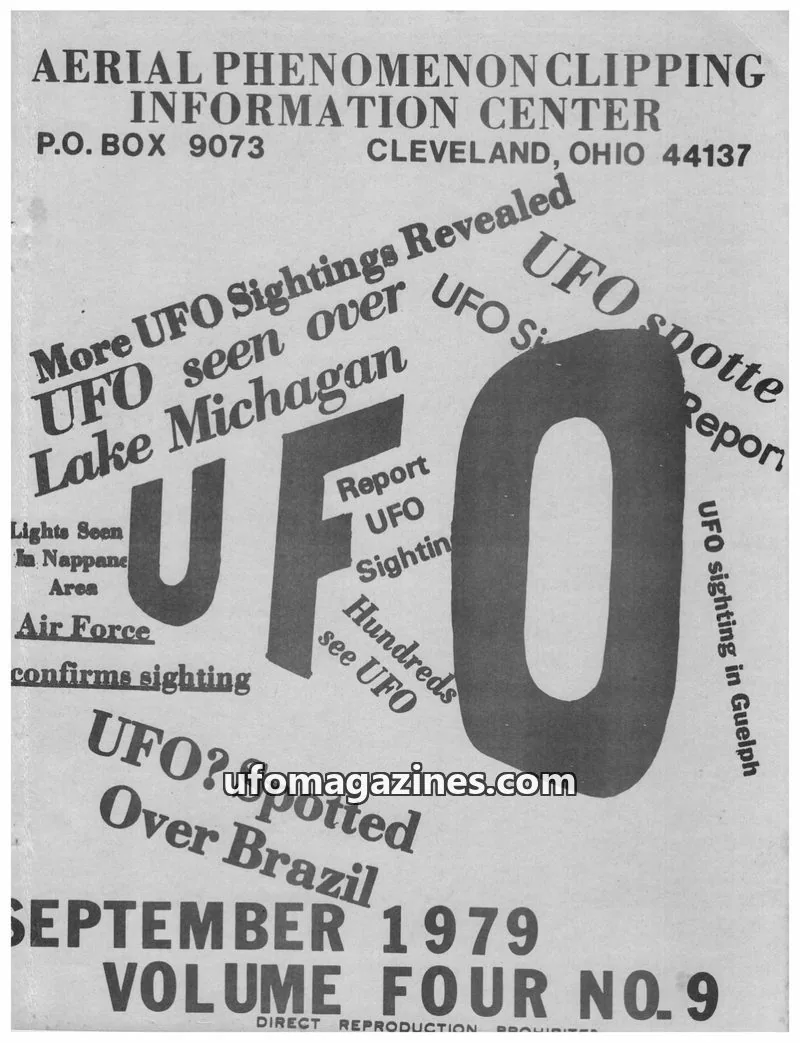 Cover of APCIC clipping service issue NO. 9: AERIAL PHENOMENON CLIPPING INFORMATION CENTER
