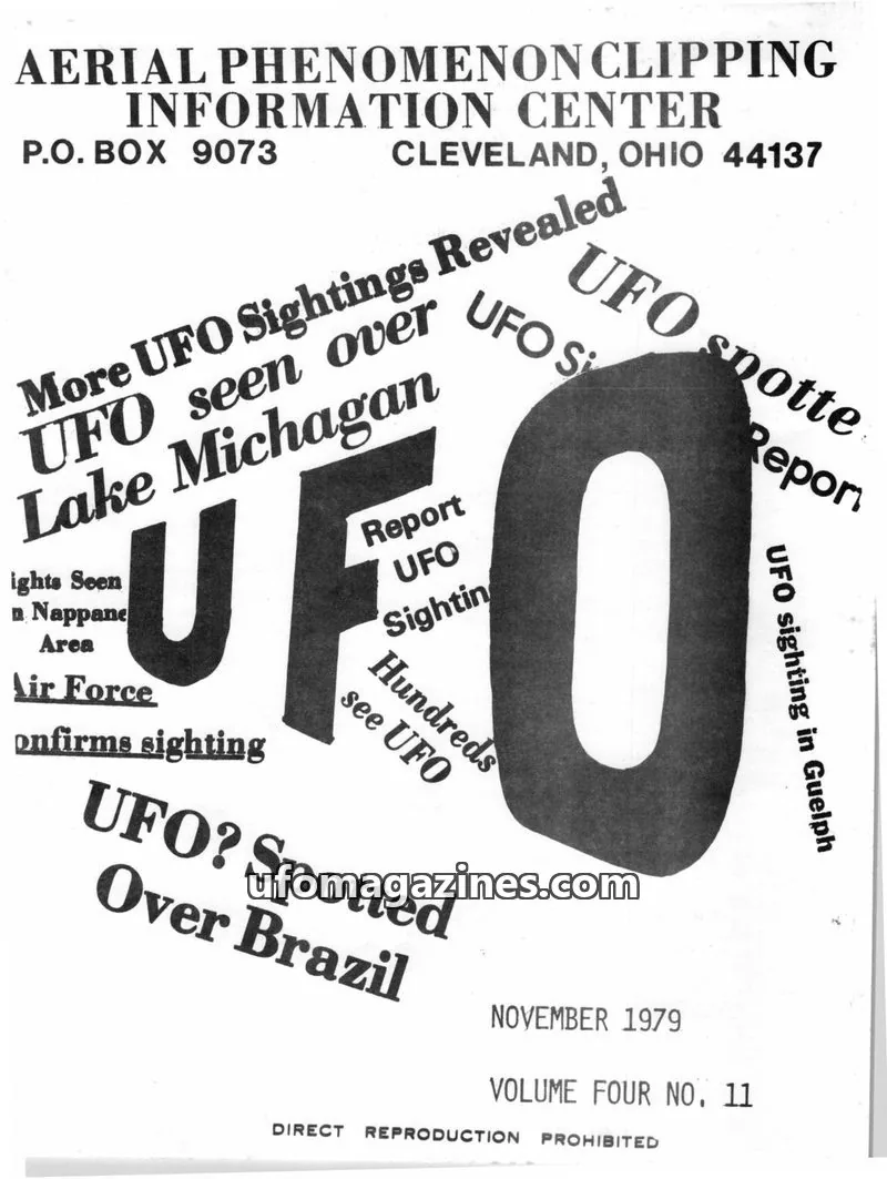Cover of APCIC clipping service issue NO. 11: AERIAL PHENOMENON CLIPPING INFORMATION CENTER