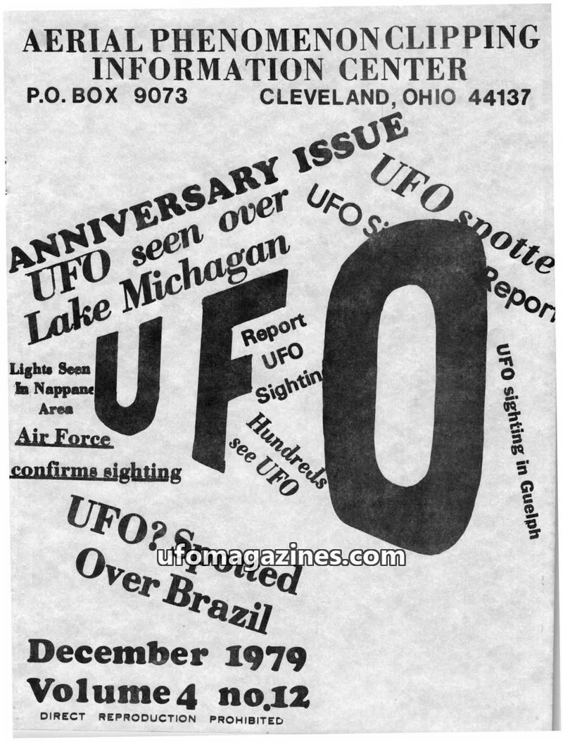 Cover of APCIC clipping service issue no.12: AERIAL PHENOMENON CLIPPING INFORMATION CENTER