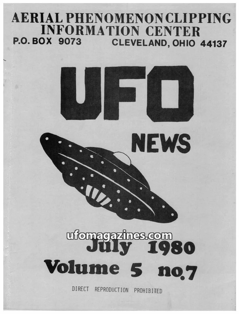 Cover of APCIC clipping service issue 7: UFO NEWS
