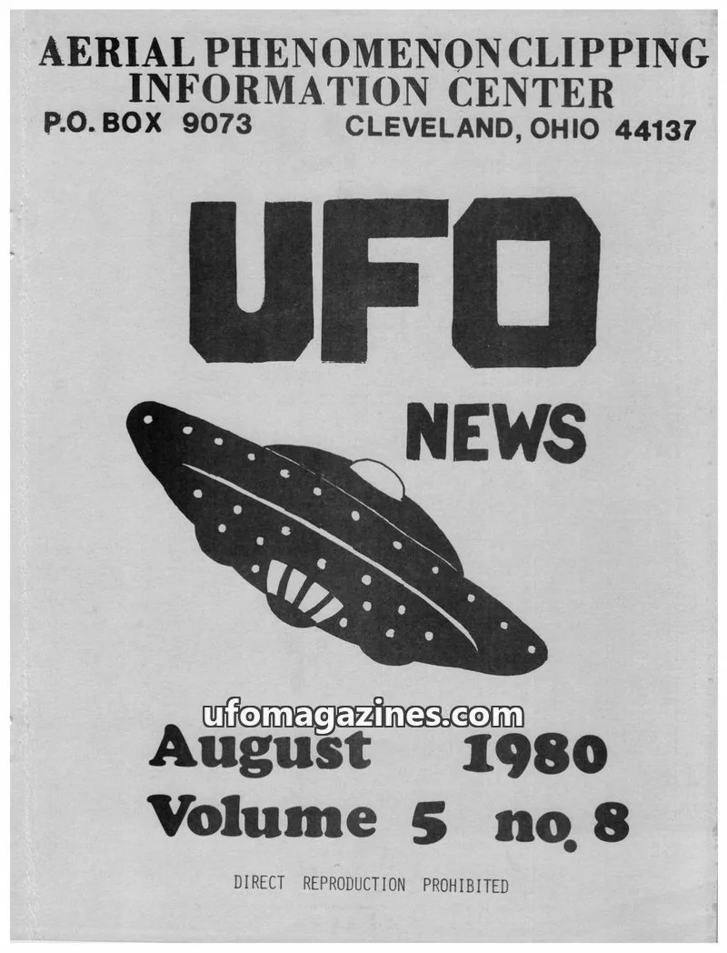 Cover of APCIC clipping service issue 8: UFO NEWS