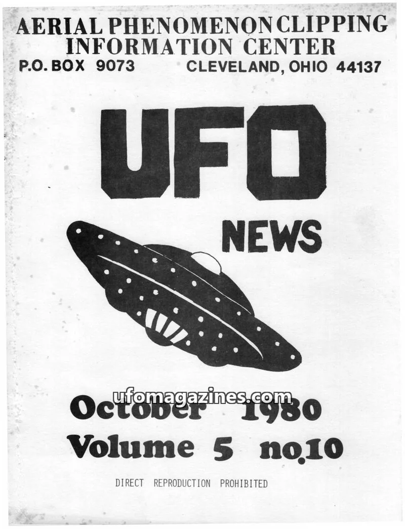 Cover of APCIC clipping service issue no.10: UFO NEWS