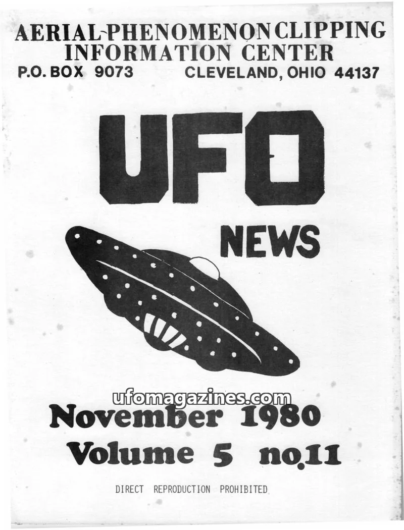 Cover of APCIC clipping service issue no.11: UFO NEWS