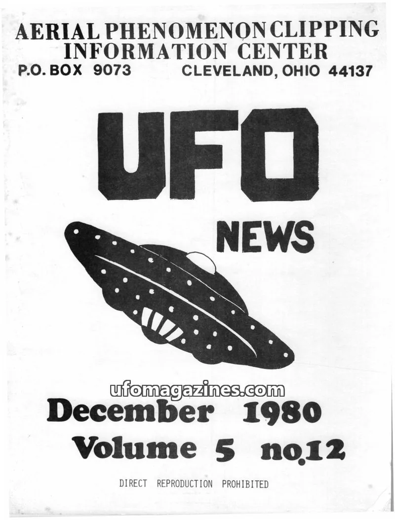 Cover of APCIC clipping service issue no.12: UFO NEWS