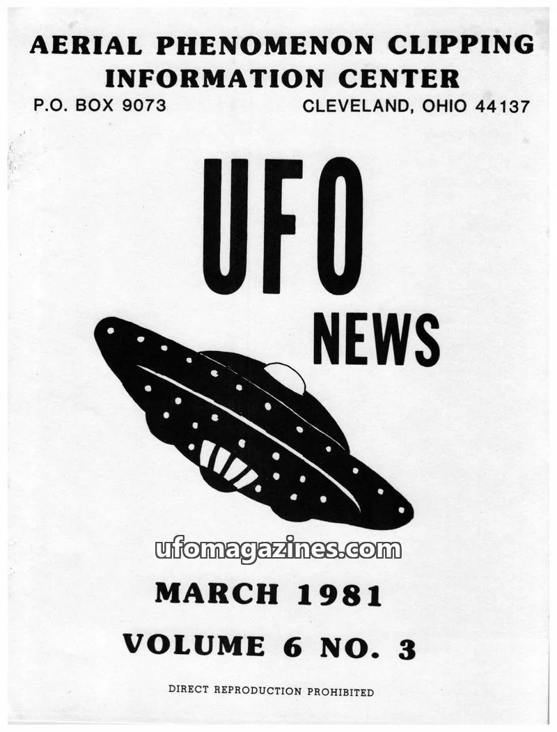 Cover of APCIC clipping service issue 3: UFO NEWS