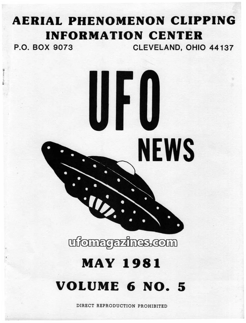 Cover of APCIC clipping service issue 5: UFO NEWS