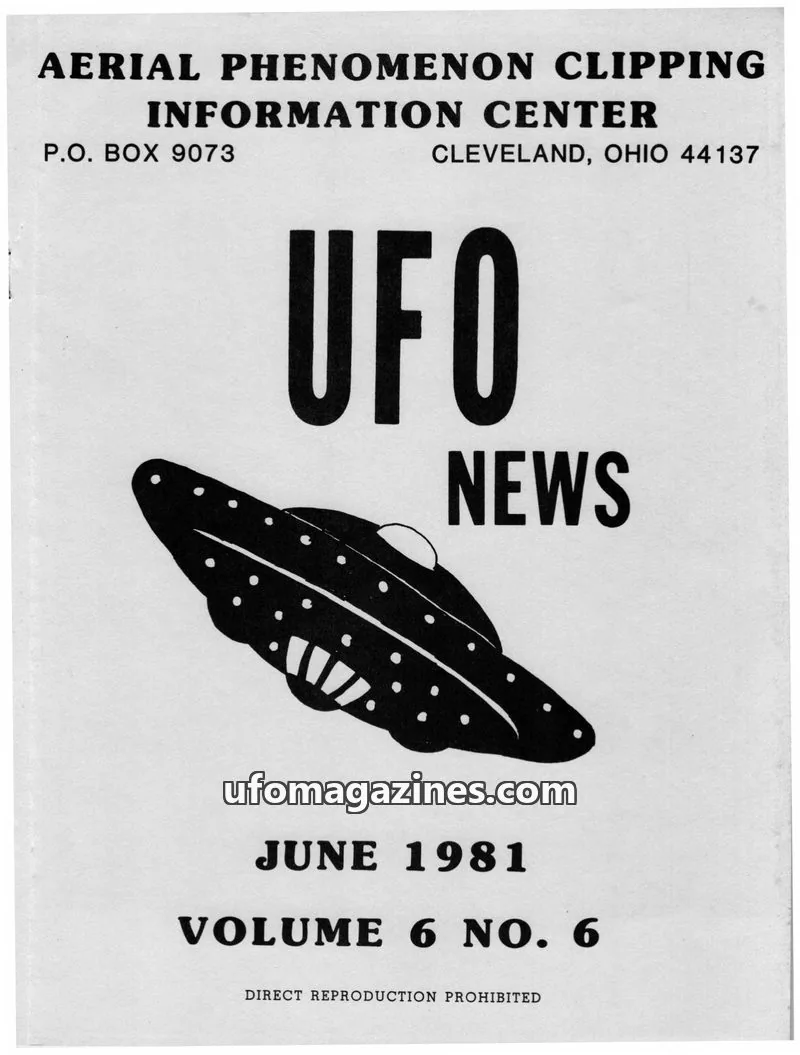 Cover of APCIC clipping service issue 6: UFO NEWS