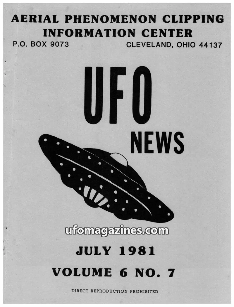 Cover of APCIC clipping service issue 7: UFO NEWS