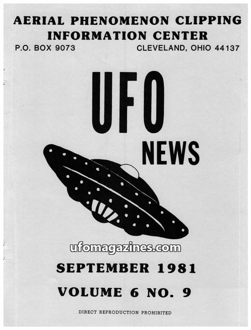 Cover of APCIC clipping service issue 9: UFO NEWS