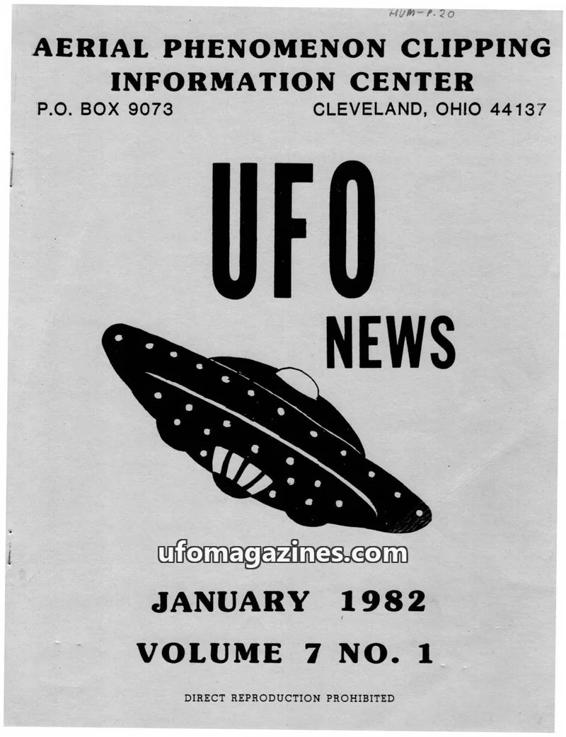 Cover of APCIC clipping service issue 1: UFO NEWS