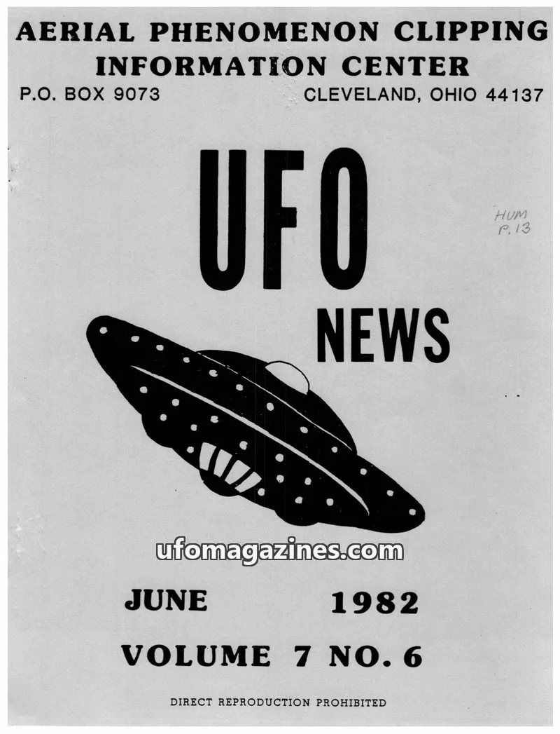 Cover of APCIC clipping service issue 6: UFO NEWS