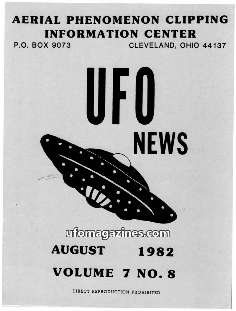 Cover of APCIC clipping service issue 7 NO. 8: UFO NEWS