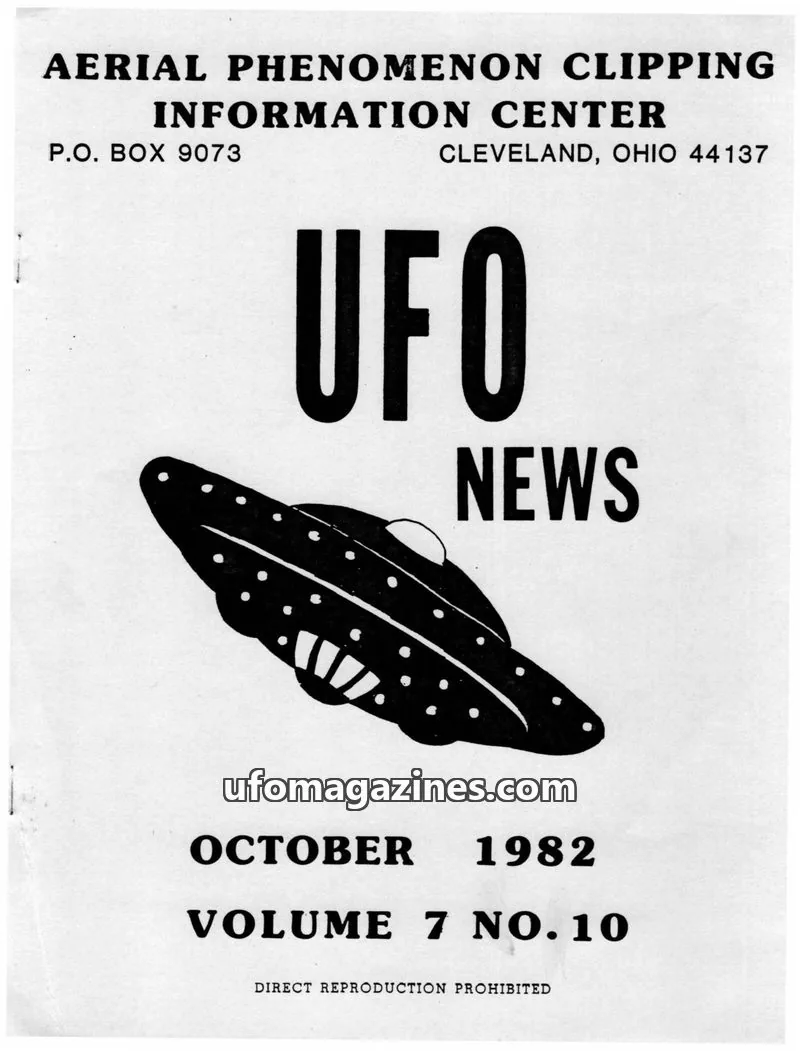 Cover of APCIC clipping service issue 7 NO.10: UFO NEWS