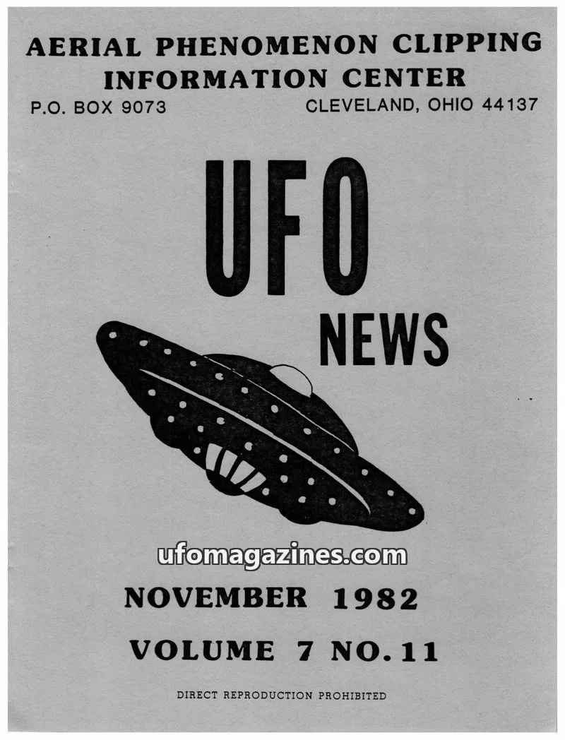 Cover of APCIC clipping service issue 7 NO.11: UFO NEWS