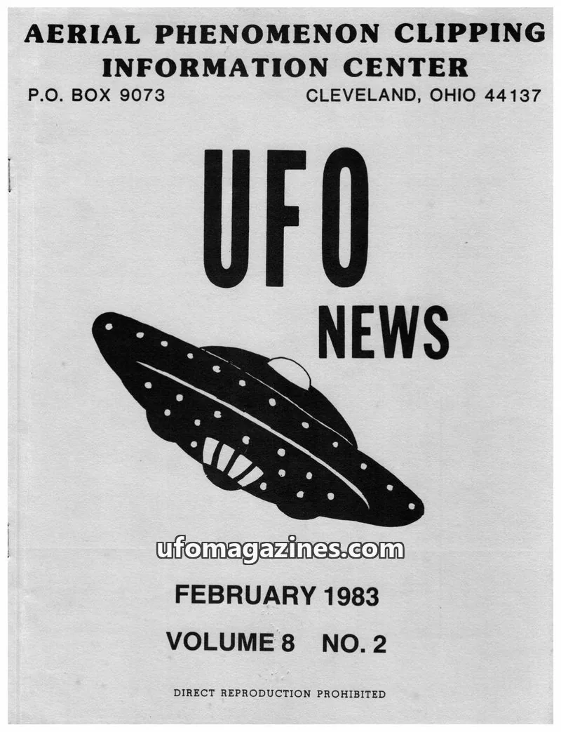 Cover of APCIC clipping service issue 8 NO. 2: UFO NEWS