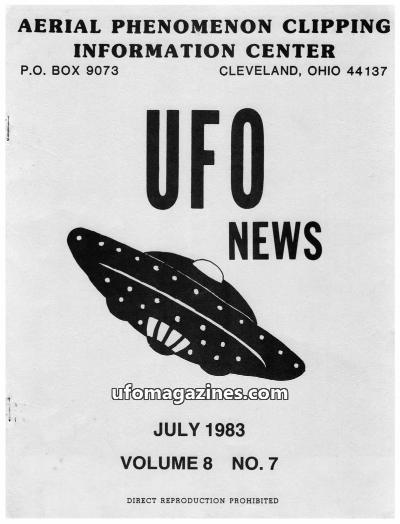 Cover of APCIC clipping service issue 7: UFO NEWS
