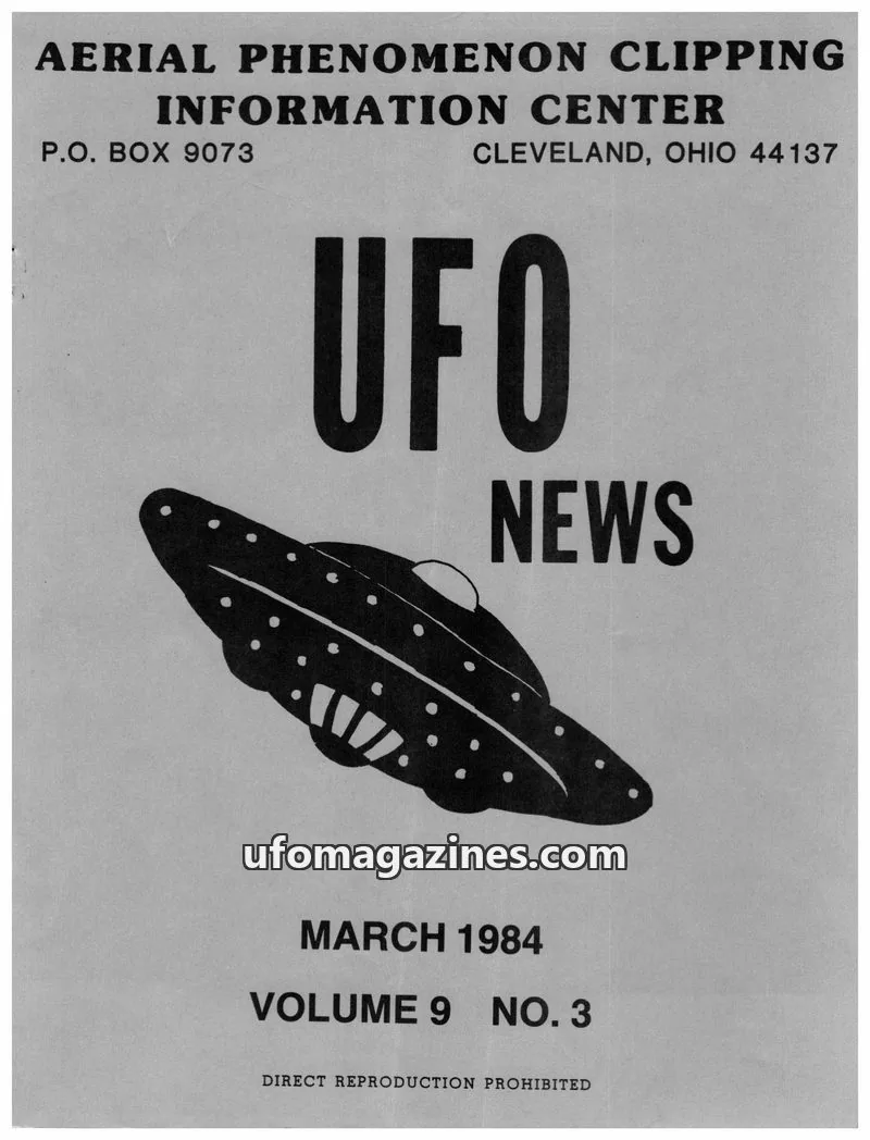 Cover of APCIC clipping service issue 9 NO. 3: UFO NEWS