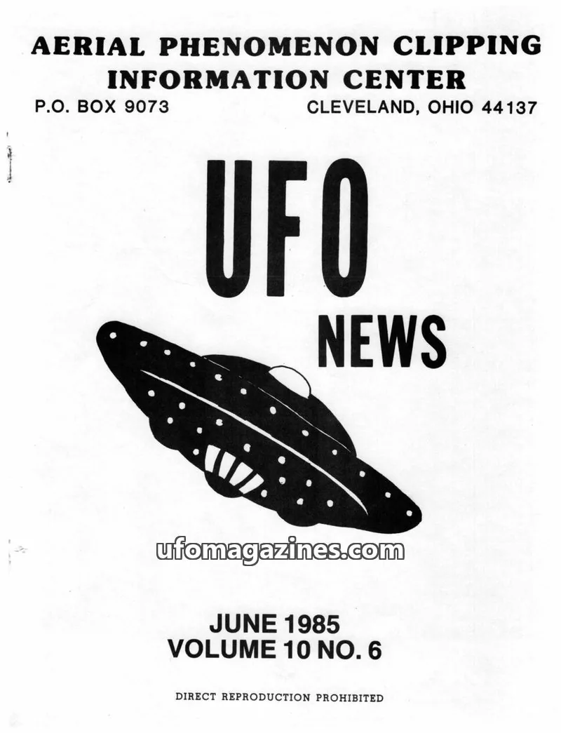 Cover of APCIC clipping service issue 6: UFO NEWS
