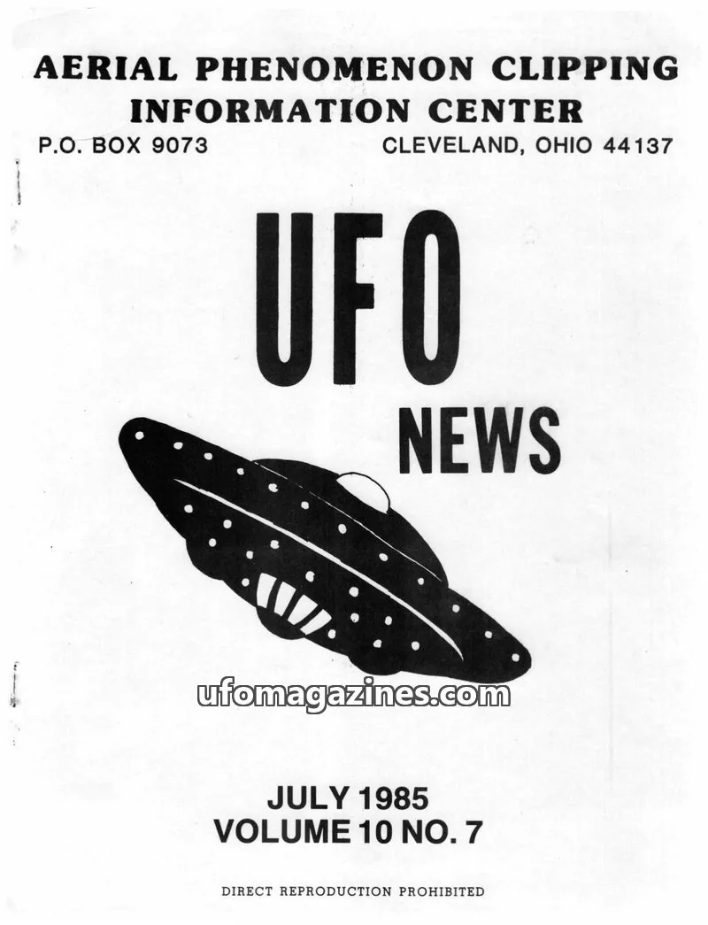 Cover of APCIC clipping service issue 7: UFO NEWS