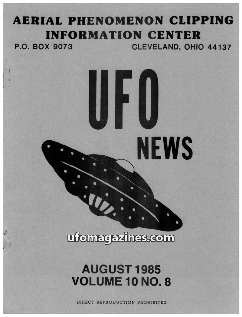 Cover of APCIC clipping service issue 8: UFO NEWS