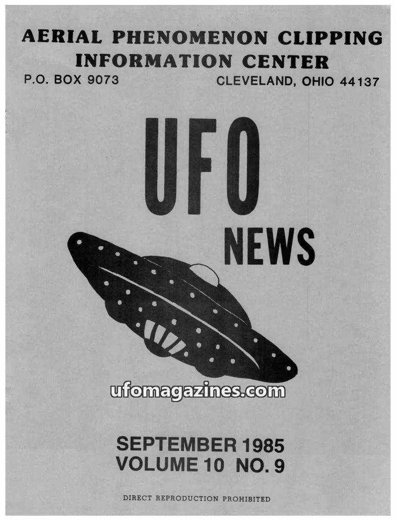 Cover of APCIC clipping service issue 9: UFO NEWS
