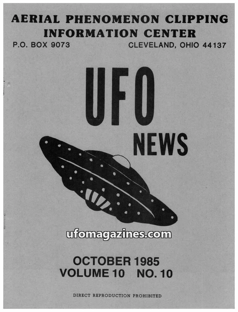 Cover of APCIC clipping service issue 10: UFO NEWS
