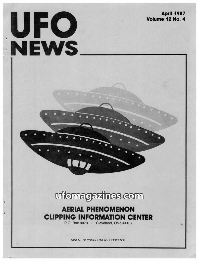 Cover of APCIC clipping service issue 12 No. 4: UFO NEWS