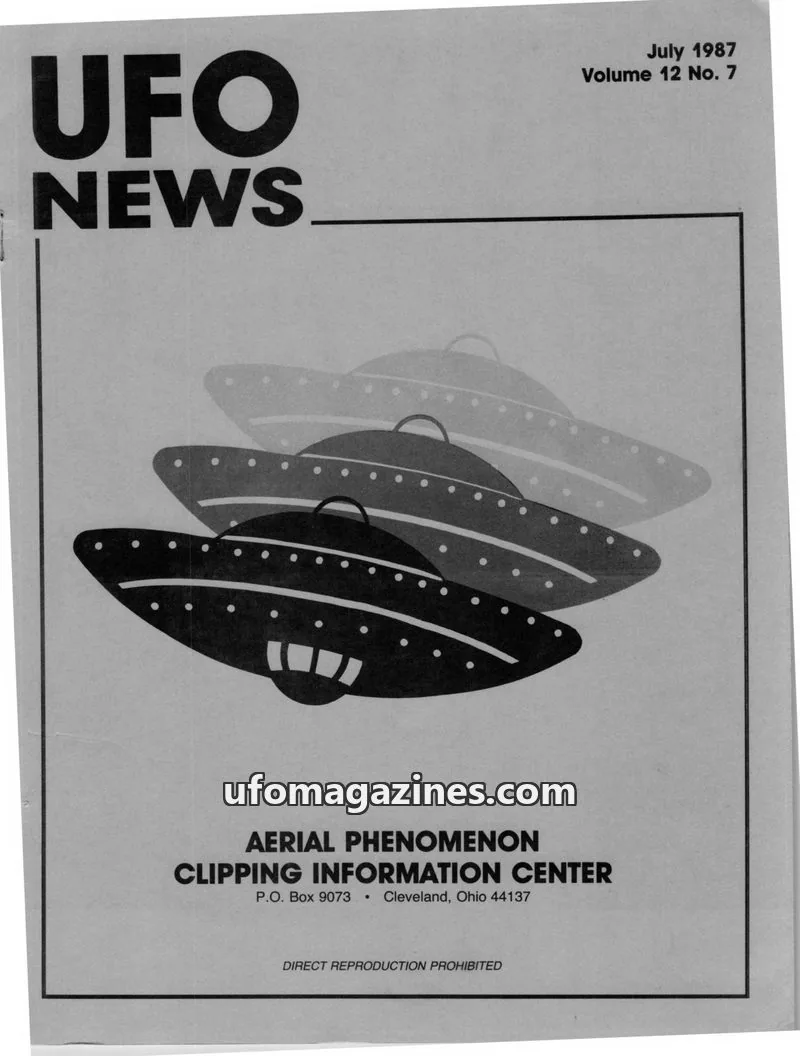 Cover of APCIC clipping service issue 12 No. 7: UFO NEWS