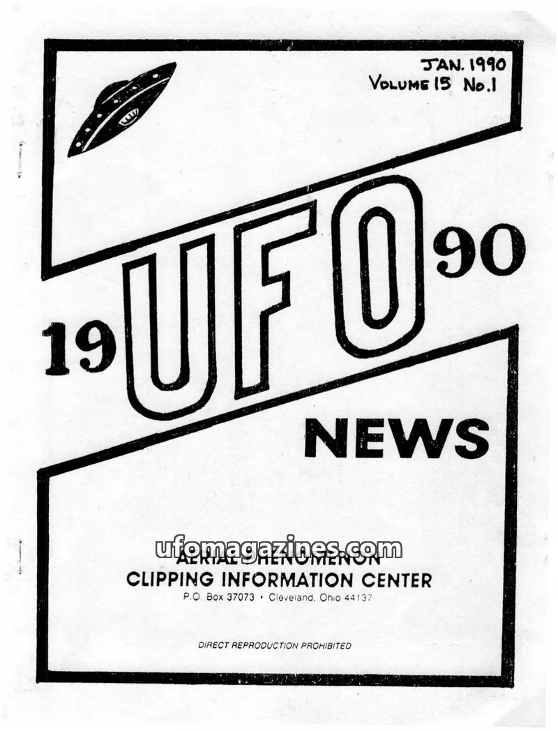 Cover of APCIC clipping service issue No.1: UFO NEWS
