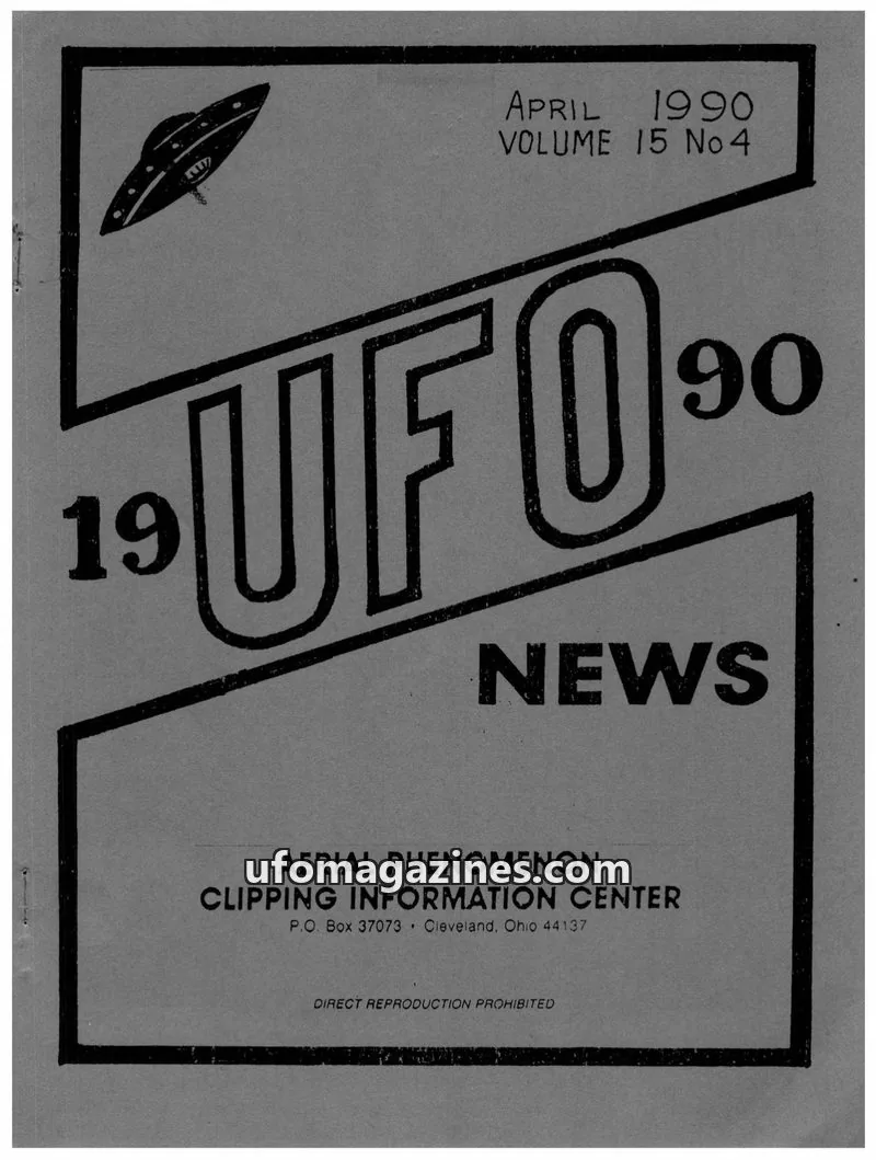 Cover of APCIC clipping service issue 15 No4: UFO 90 NEWS