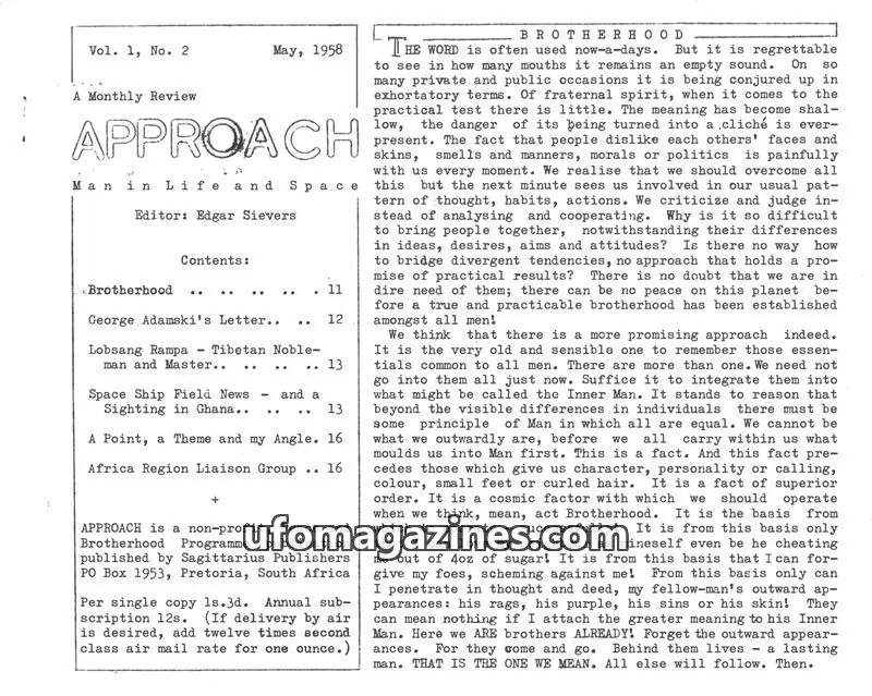 Cover of Approach (Edgar Sievers) issue No. 2: APPROACH