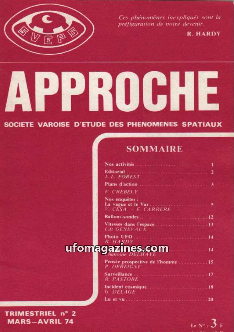 Cover of Approche issue n° 2: APPROCHE