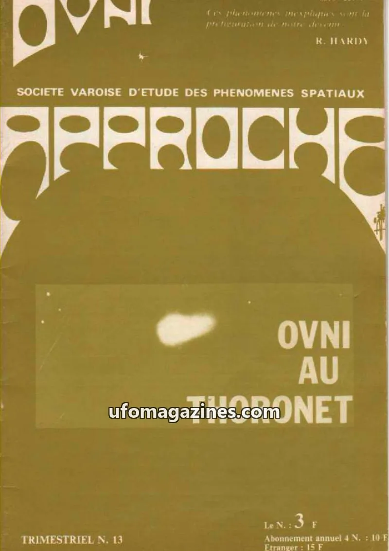 Cover of Approche issue 13: APPROCHE