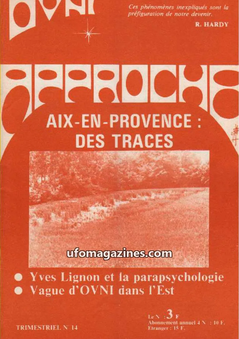 Cover of Approche issue 14: APPROCHE