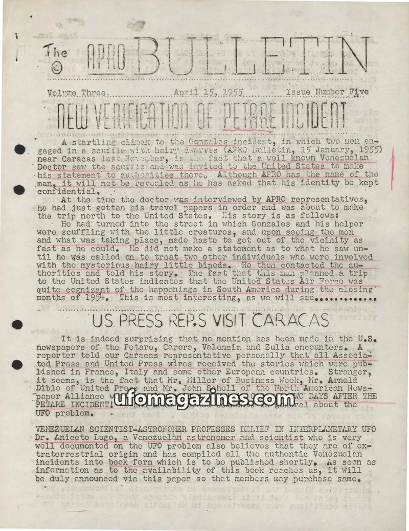 Cover of APRO issue Five: APRO Bulletin