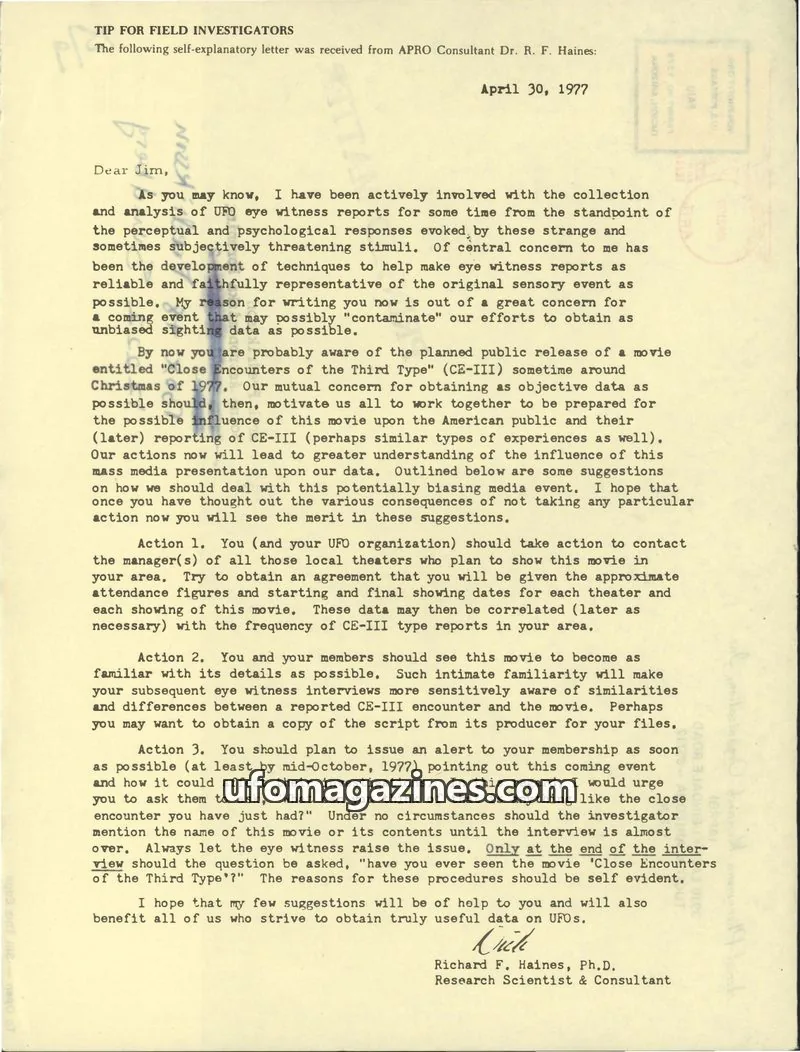 Cover of A.P.R.O. (Aerial Phenomena Research Organization, Inc.) issue Vol. 25, No. 9: The A.P.R.O. Bulletin