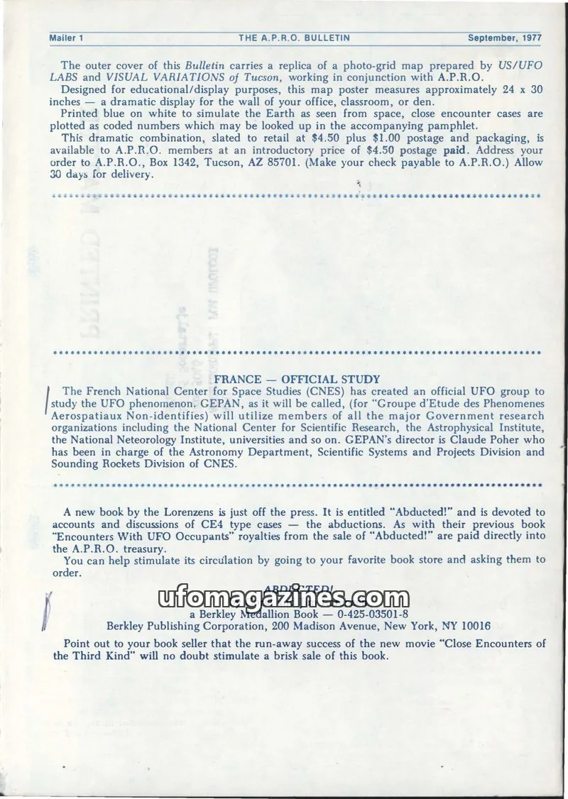 Cover of AERIAL PHENOMENA RESEARCH ORGANIZATION, INC. issue 26, NO. 3: THE A.P.R.O. BULLETIN