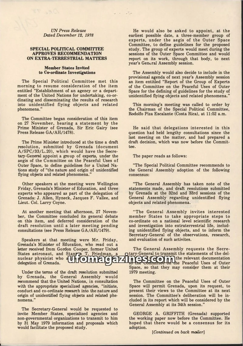 Cover of APRO Bulletin issue Vol. 27, No. 6: the apro bulletin