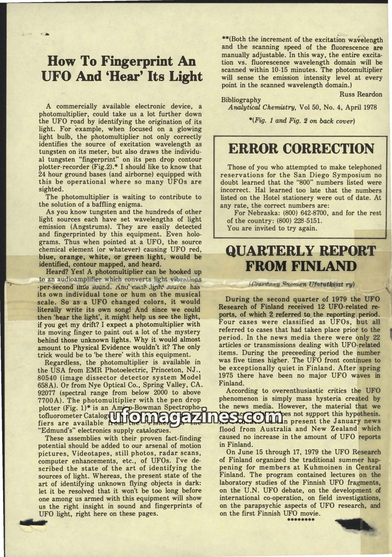 Cover of APRO Bulletin - 1979 05 00 - Vol 27 No 11