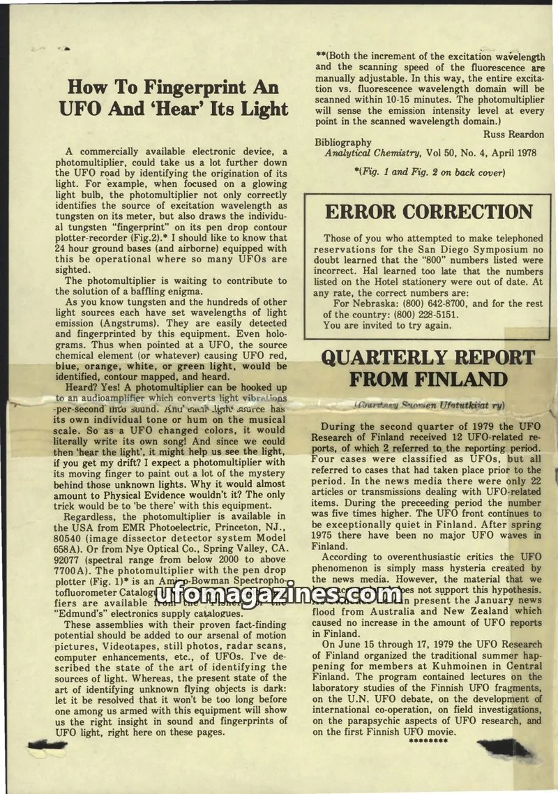 Cover of Aerial Phenomena Research Organization, Inc. issue 11: The A.P.R.O. Bulletin