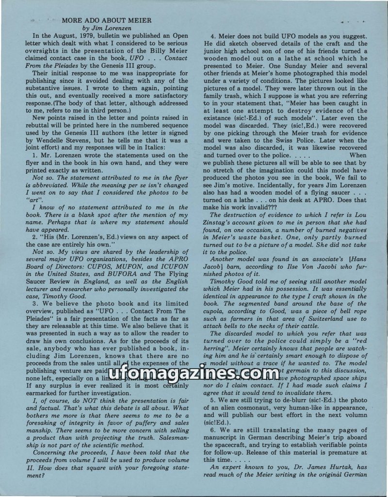 Cover of APRO Bulletin - 1979 11 00 - Vol 28 No 5