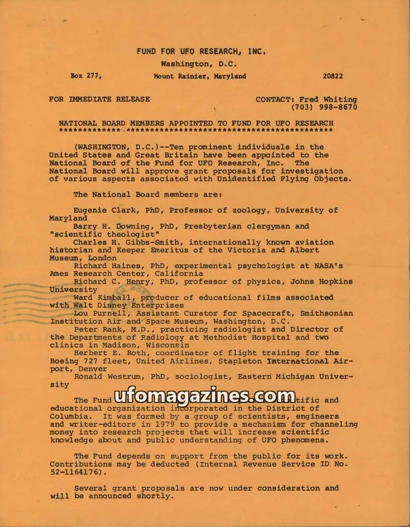 Cover of AERIAL PHENOMENA RESEARCH ORGANIZATION, INC. issue VOL. 28, NO. 7: THE A.P.R.O. BULLETIN