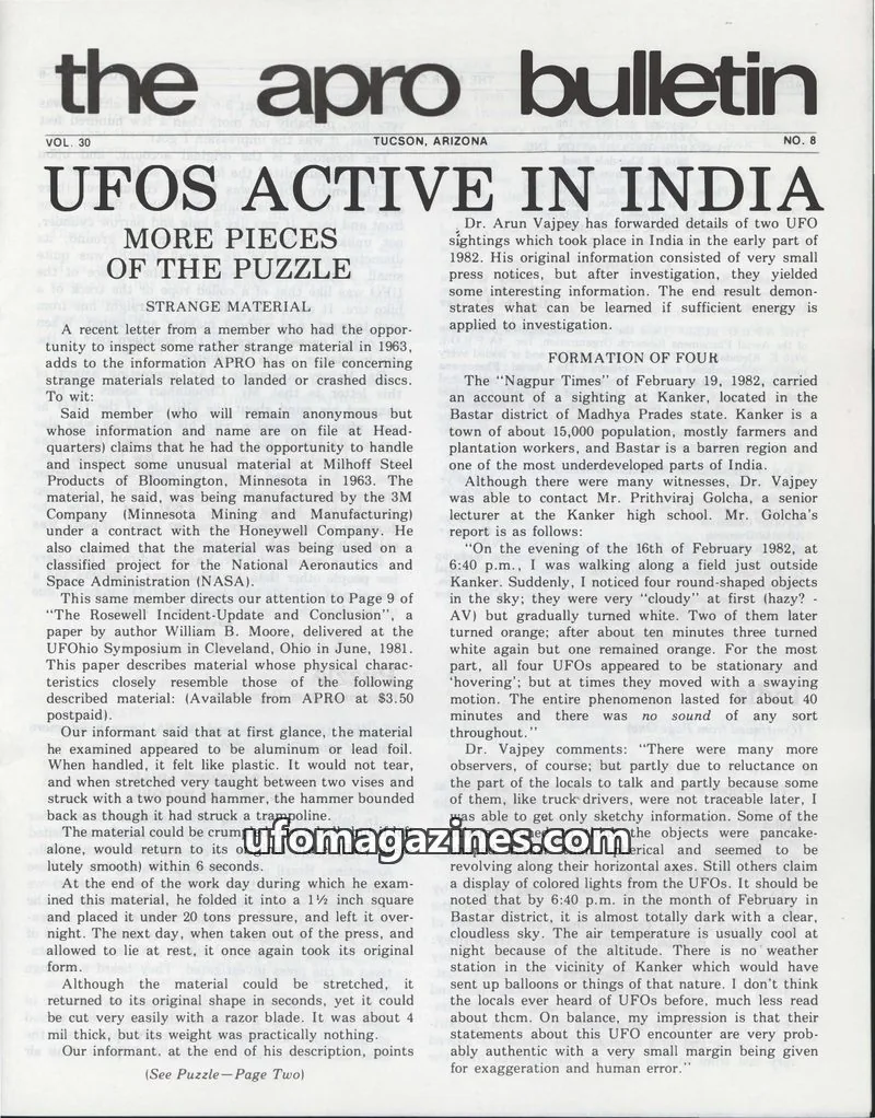 Cover of APRO Bulletin issue 8: the apro bulletin