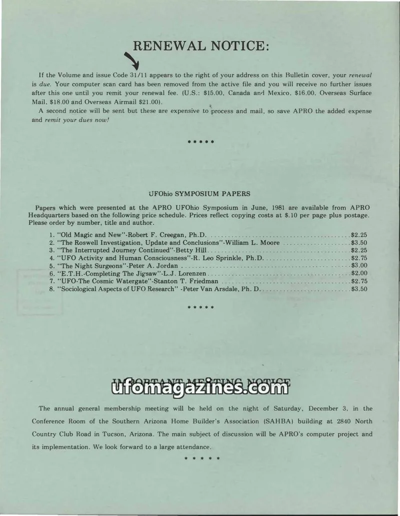 Cover of AERIAL PHENOMENA RESEARCH ORGANIZATION, INC. issue 9: The APRO Bulletin
