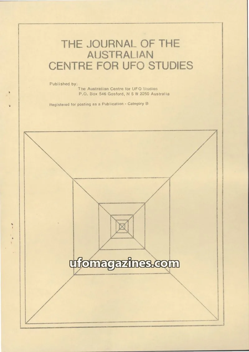 Cover of Australian CUFOS Journal issue Volume 2. Number 5.: THE JOURNAL OF THE AUSTRALIAN CENTRE FOR UFO STUDIES