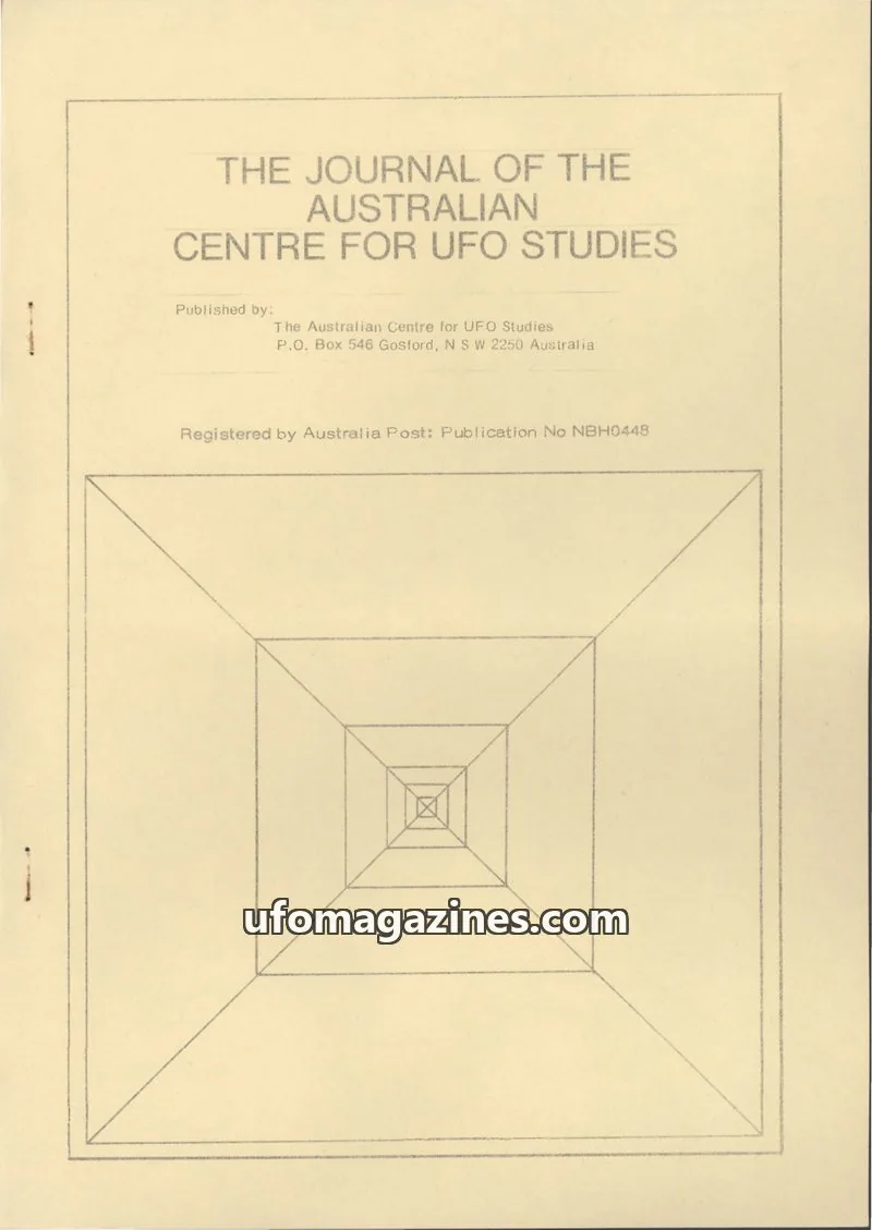 Cover of Australian CUFOS Journal issue Number 6: THE JOURNAL OF THE AUSTRALIAN CENTRE FOR UFO STUDIES
